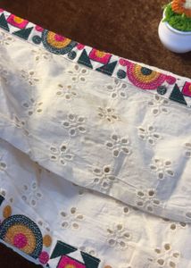 Ivory schiffli Co-ord Set