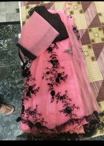 Pink Floral Lehenga Choli