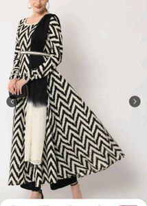 Elegant Printed Anarkali Kurta Set