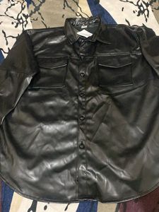 Stylish Black Faux Leather Jacket