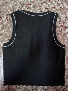 Black Graphic Tank Top
