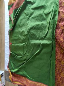 Green &amp; Gold Silk Saree