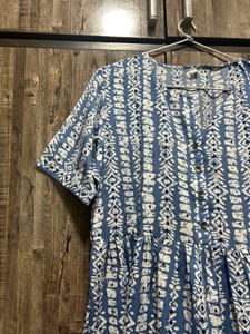 Shirt Style Blue One Piece