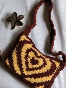 Crochet Heart Sling Bag