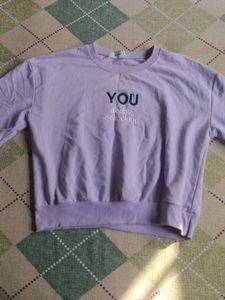 Lilac Embroidered Sweatshirt