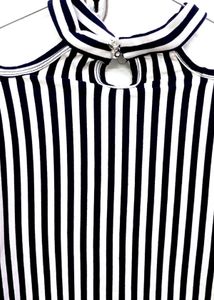 Formal  Black And White Top For Women