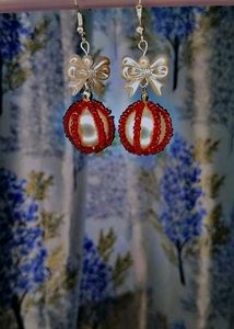 Beaded Bow Earrings