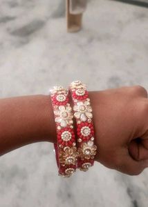 Red &amp; Gold Bangles