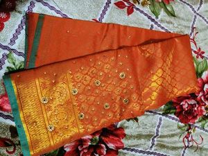 Elegant Cream Saree( Combo Offer)