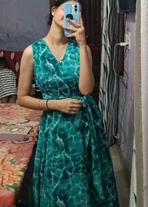 Aqua Print Dress