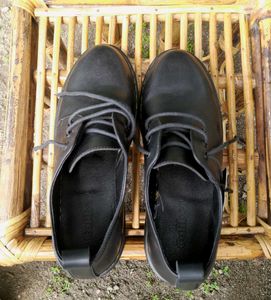 Caliber Black Martin Lace-Up Ankle Boots