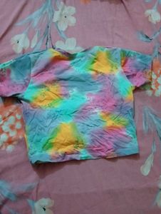 Hello Kitty Tie Dye Crop Top