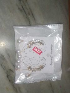Pearl and Rhinestone Ear Cuff Set