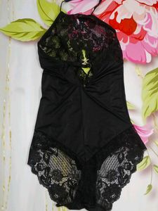 (1133)Lace Detail Bodysuit