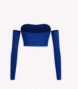 Blue off shoulder top