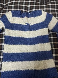 Striped Blue &amp; White Sweater