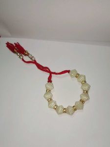 Pearl &amp; Gold Beaded Bracelet
