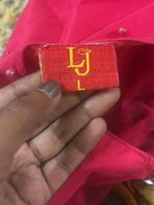 Hot Pink Embellished Lahenga With Blouse