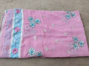 Embroidered Saree 💥 wow offer price 💥