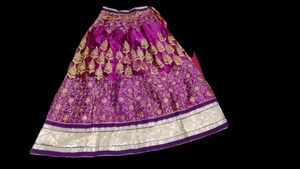 Purple &amp; Gold Embroidered Dress