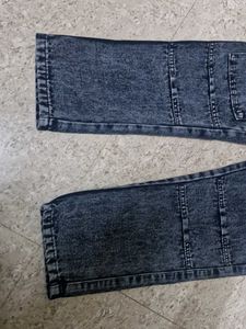 Acid Wash Cargo Jeans