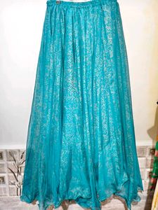 Teal Floral Ethnic Skirt Free Size Fixed Price