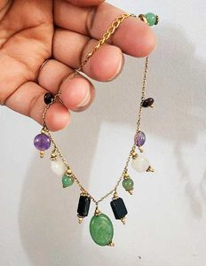 Vintage Gemstone Charm Bracelet