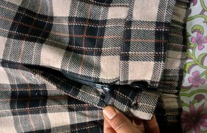 Checked Wide Leg Pants