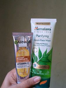Garnier & Himalaya Face Wash Set testers.