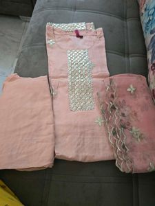 New Unused Peach Color Beautiful Suit Set