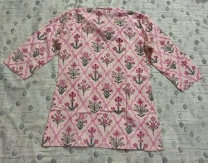 Floral Print Short Kurti