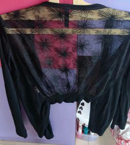 Floral Mesh Cardigan