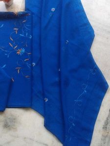 Serene Bloom l Unstitched Blue Kurta Set