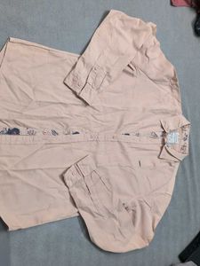 Patterned Trim Button-Down