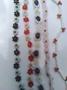 beaded necklace and bracelet