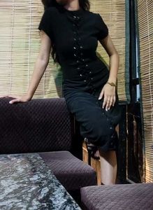 Black Adjustable Bodycon