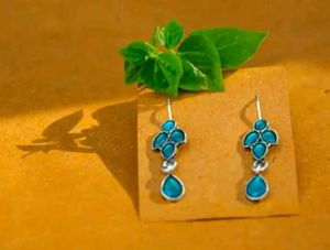 Teal Drop Earrings