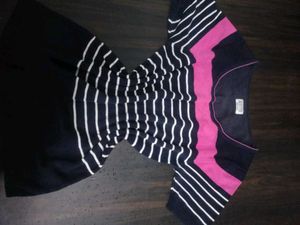 Y2k Half Sleeved Wide Neck Top