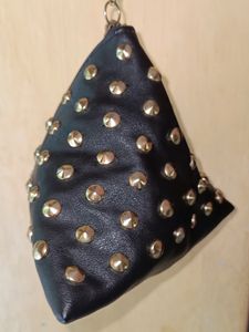 Imported Gold Studded Triangle Bag
