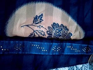 Navy Blue Saree