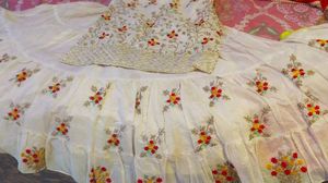 Elegant Embroidered Anarkali Dress With Dupatta