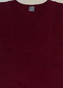 Burgundy A-Line Dress