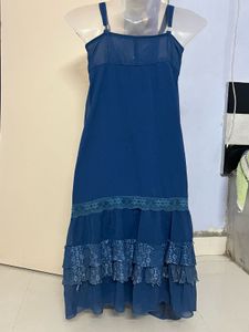 Navy Blue Fit Flared One Piece