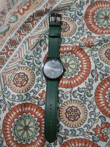 Green Leather Watch