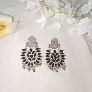 Oxidized Silver Earrings