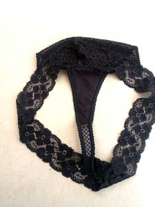 Black Lace Thong Panties Set Combo