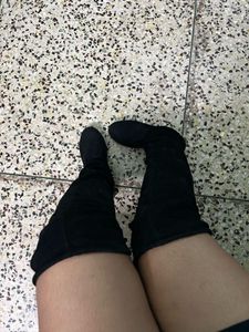 Black Thigh High Boots