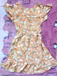 Floral Orange Dress