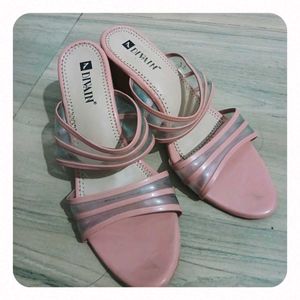 Women Block Heels Pink