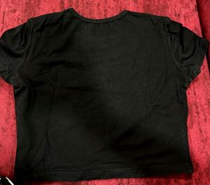 Shein Black Striped Crop Top